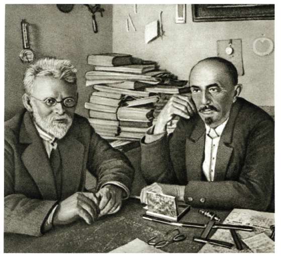 И. В. Мичурин и академик Б. А. Келлер. 1928 г.